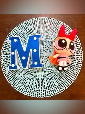 VTG  8” PowerPuff Girls Blossom Plush Doll Toy Trendmasters Cartoon Network 1999